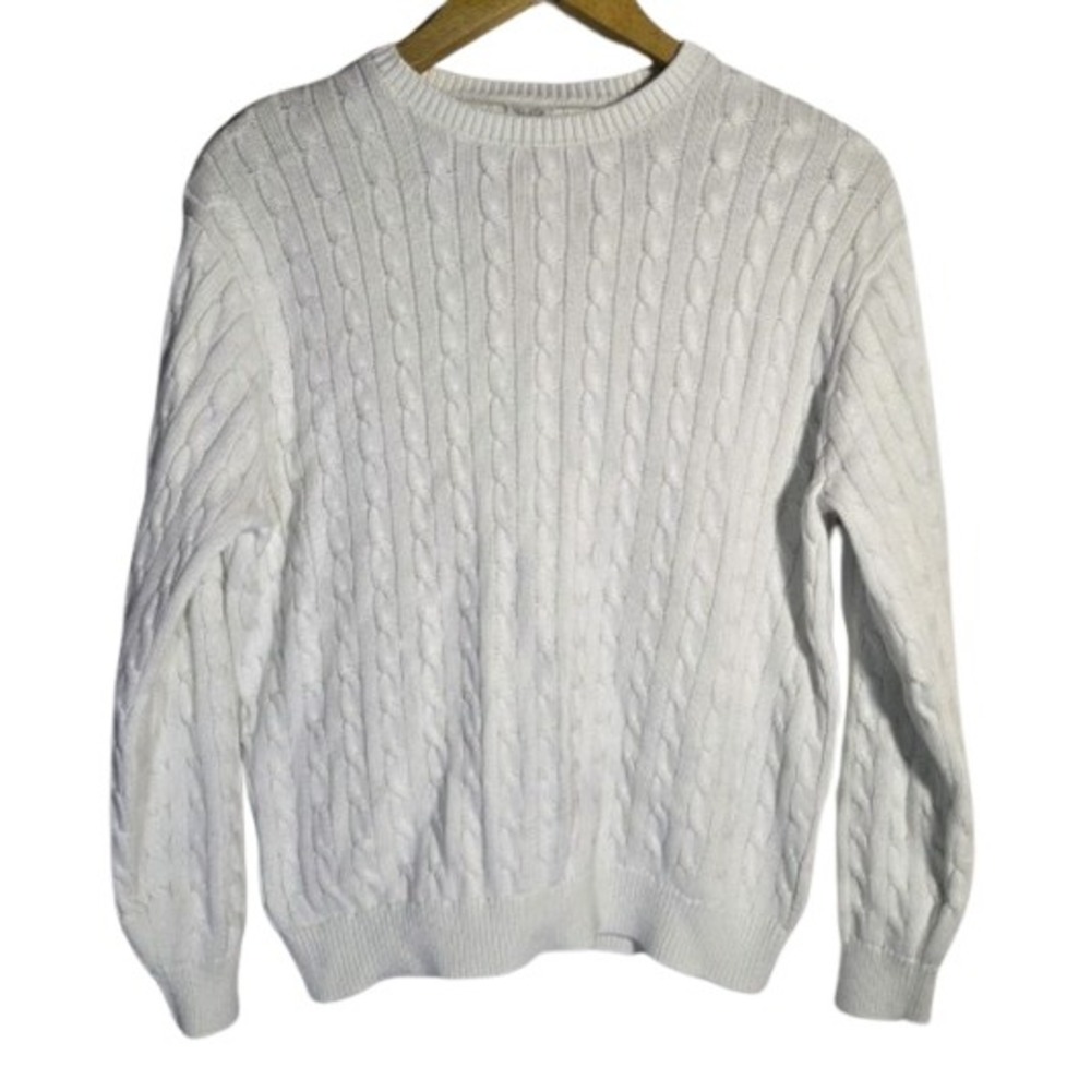 John Galt Brandy Melville XL Fisherman Preppy Cable Knit Sweater Cotton‎ Beachy
